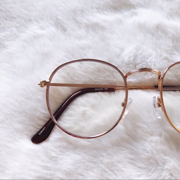 Mai Gold Round Computer Blue Light Glasses - Picture 2 of 9